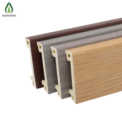 50*13mm Hot Selling Waterproof Wood Color Floor PVC Baseboard Heater Laminate Skirting Board