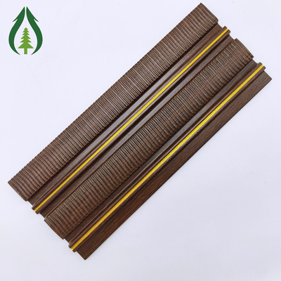 2023 Guancheng Bump Mapping Brown Indoor Interior Wpc Decoration Golden Color Wood Plastic Composite