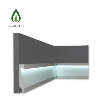 110*23毫米地板白色PS防水简易安装踢脚板带发光二极管光模GC1127