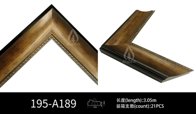 195仿古暗金纹理聚苯乙烯相框套装PS黑金相框