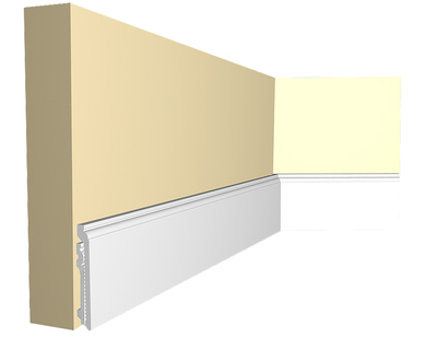 12 * 2.3厘米热卖PS PVC地板配件成型防水塑料PS踢脚板