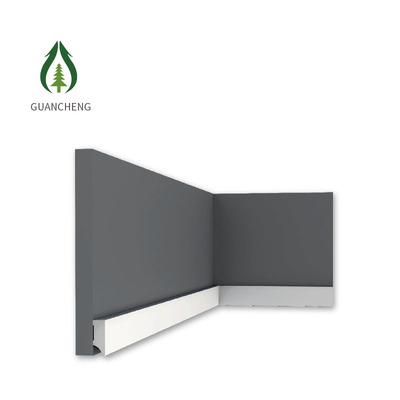 40*14mm White Decorative PS Cover Solid Wood Skirting Board Waterproof Polyurethane Skirting Board G