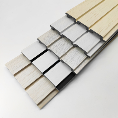 120*10mm White Polystyrene Wood Grain Slat Wall Panel Construction Materials House Decoration