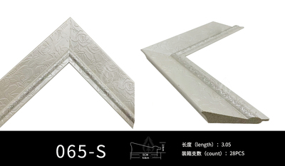 冠诚065印花图案金银花边聚苯乙烯PS木质相框套装