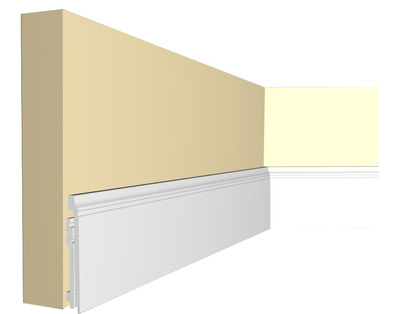 14 * 2.05厘米快速安装防水装饰塑料泡沫聚苯乙烯檐口踢脚板