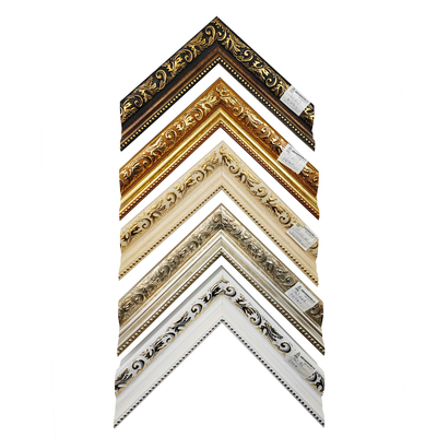 137中东欧洲复古金色图案聚苯乙烯3D木质相框造型